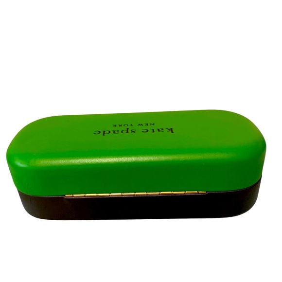 🎁💚 Kate Spade ♠️ Green / Black Eyeglass Case New - Picture 11 of 11
